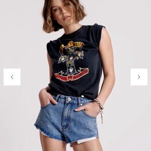 The One High Waist Cheeky Denim Shorts - Hollywood size 28